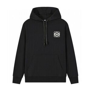 Loewe Black Hoodie with White Logo